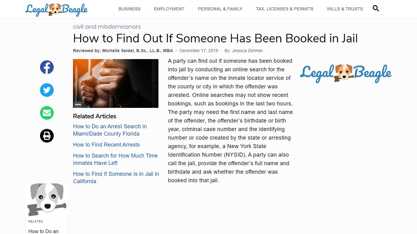 How to Find Out If Someone Has Been Booked in Jail